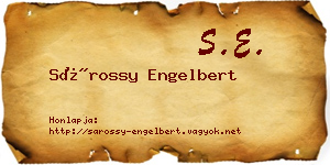 Sárossy Engelbert névjegykártya